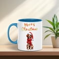 thumbnail image 3 of Merry Christmas Brittany Spaniel Enjoys Woofmas Winter Xmas Holiday 11oz Accent Two-tone Mug Brittany Dog Lover Gifts Idea Coffee Tea Cup - 02022, 3 of 5