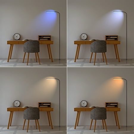 Best Bedroom Lamps Best Choice Products Remote Control LED Floor Lamp with Sleep Timer, Dimming, 12 Brightness & 10 Color Options ()