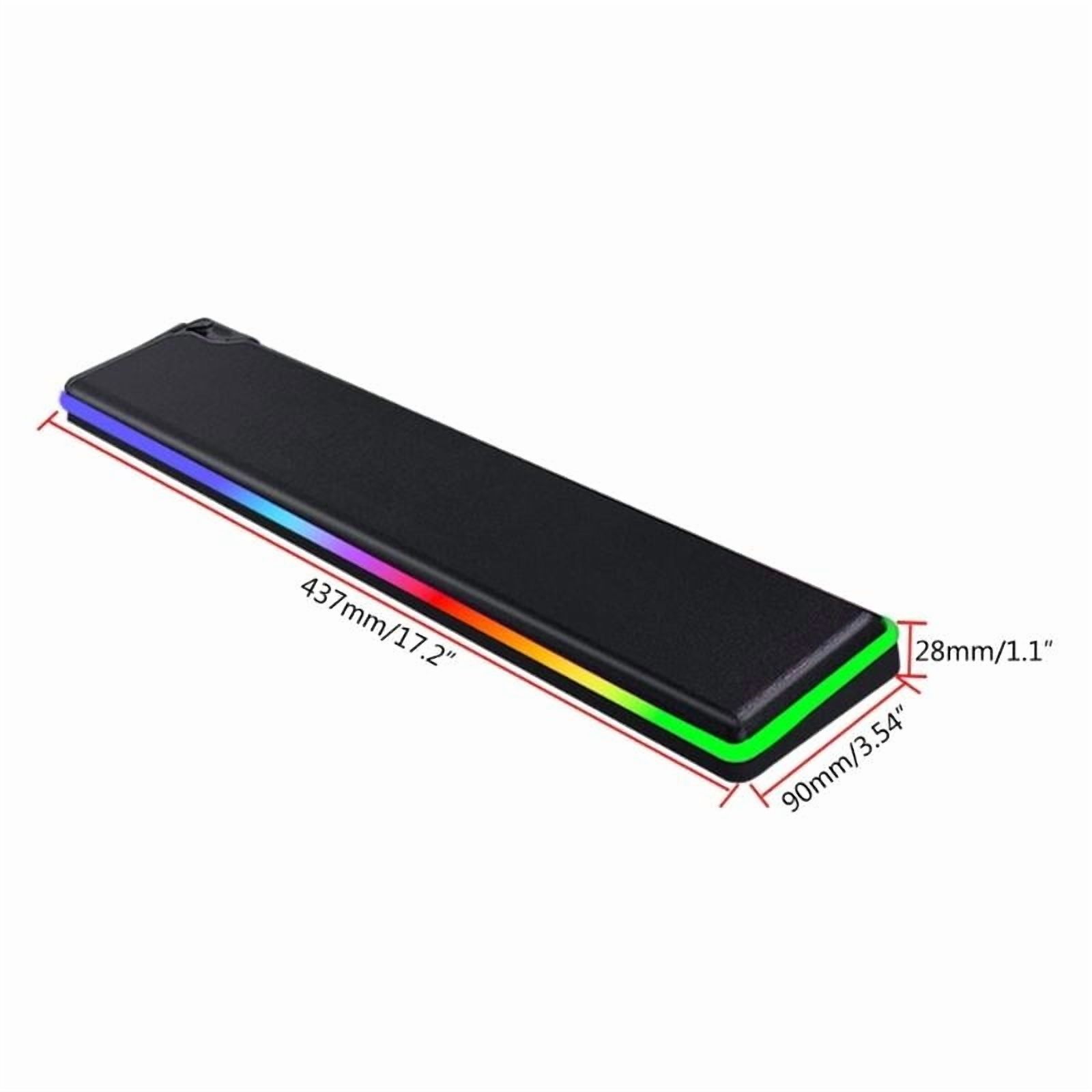 Keyboard RGB Wrist Rest Ergonomic Soft Memory Supported Wrist Rest Pad Relieves Hand Pain for Gaming Office