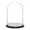Black Wood Base, variant on Plymor 8 inch x 12 inch Glass Display Dome Cloche (Dark Wood Base)