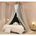 thumbnail image 6 of Double Layer Princess Round Dome Canopy Bed Curtain for Girls Adults,Children Dreamy Mosquito Net,Cute Bedroom Decoration Castle Play Tent Reading Nook Canopies (Blackish Green/White), 6 of 7