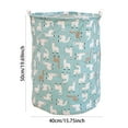 thumbnail image 2 of CJiaWei Patterned Linen Laundry Hamper Without Lid Large Open Top Dirty Stylish And Breathable Fabric For Bedroom Or Bathroom Easy And Durable Design, 2 of 4