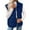 Blue, variant on CHUMUD Womens Puffer Vest Zip Up Cap Sleeve Jackets Travel Fall Outfits 2025 Warm Puffer Lightweight Down Winter Outerwear