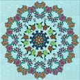 thumbnail image 1 of Ahgly Company Indoor Square Patterned Tron Blue Area Rugs, 5' Square, 1 of 6