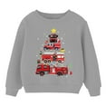 thumbnail image 2 of Kiijoy Little Boys Christmas Sweatshirt Graphic Long Sleeved Crewneck Pullover Top For Kids, 2 of 3