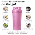 thumbnail image 4 of Fit & Fresh Shaker Bottle, Leak Proof 24 oz Sports Blender Bottle for Supplement Shakes, Pink, 4 of 7