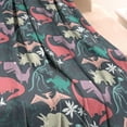 thumbnail image 3 of DarkBlue Colorful Dinosaurs Plants Pattern Blanket,Comfortable Soft Lamb Wool Throw Blanket,All Season,Warm Lightweight Blankets for Sofa Bed Couch Living Room Chair,60"x80", 3 of 4
