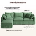 thumbnail image 5 of COPIAE 114" Cloud Couch, Oversized Modular Comfy Sofa for Living Room, L Shaped Sectional Couches with Detachable Sofa Cover, Storage Ottoman, 5 of 9
