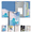 03-blue Mable-1in(5.5"X8.5"), variant on 2 Inch 3 Ring Binder Organizer With Clipboard 5-tab Pockets Dividers Transparent Folder 18 Divider Stikers Decorative Three Pen Loop Elastic S(blue Marble Letter Size)
