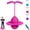 PINK, variant on Balance Jumping Ball, Heavy-Duty 600lb Pogo Bouncer with Handle & Air Pump, Silent Non-Slip Fitness Hopper for Kids & Adults Fun