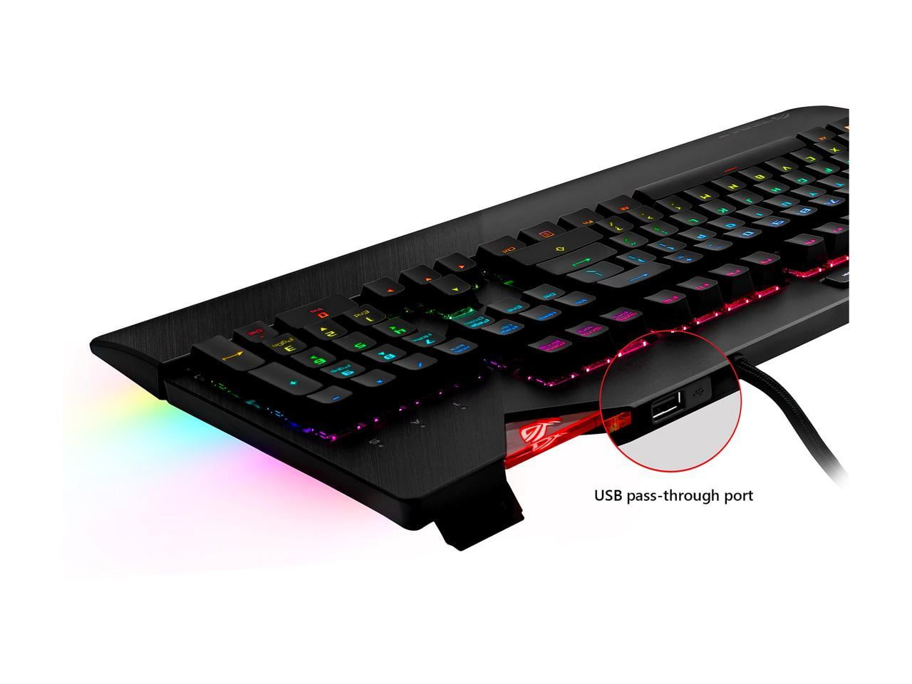 Rog-Strix-Flare-Red ASUS ROG Strix Flare RGB Mechanical Gaming Keyboard, Cherry MX Red