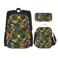 thumbnail image 1 of Easygdp Hawaiian Culture Symbols Mochila para Niños y Niñas con Set de Caja de Almuerzo y Estuche para Lápices 3 en 1, Mochila Escolar Estampada para Adolescentes, 1 of 7