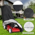 thumbnail image 2 of HOMEIORA 1Pack Outdoor Push Lawn Mower Cover, 420D Oxford Cloth Heavy Duty Lawn Mower Cover with Drawstring Cover Storage Bag, Rip-Proof, Anti UV & Mildew & Dust & Water, 76" x 44" x 25", 2 of 8