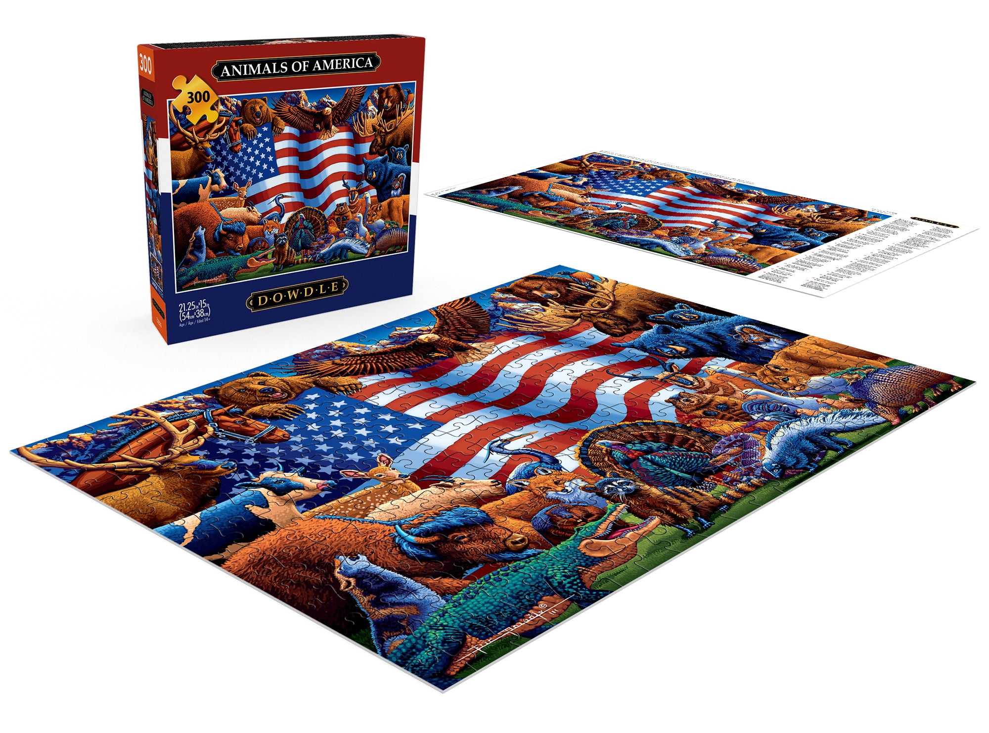 Buffalo Games 300-Piece Dowdle Animals of America Adult Interlocking Jigsaw Puzzle