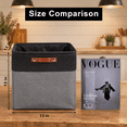 Gray / Black Cube - 13"x13"x13" 4-Pack Fabric Storage Baskets with ...