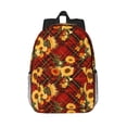 thumbnail image 1 of Easygdp Red Plaid Sunflower Mochila Ligera de 15 Pulgadas para Estudiantes, Mochila Cómoda para la Escuela y Viajes, Correas Ajustables, 1 of 6