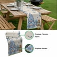 thumbnail image 5 of Easter Table Runner - 72 Inch Long, Kitchen Dining Table Runner Dresser Scarves, Farmhouse Retro Spring Rabbits Gnomes Blue Flowers Farmhouse Decor for Coffee Tables Wedding Party Banquet, 5 of 8
