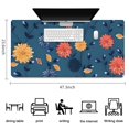 thumbnail image 5 of Long Mouse Pads for Desk,Pioneer Flower Floral Print Pattern Desk Mats on Top Of Desks, Desk Mouse Pad Extra Large with 3mm Non-Slip Base and Stitched Edge for Gaming,Office,Work,Home 47.3"x23.6", 5 of 6