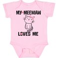 thumbnail image 3 of Inktastic My Meemaw Loves Me Girls Gift Girls Baby Bodysuit, 3 of 5