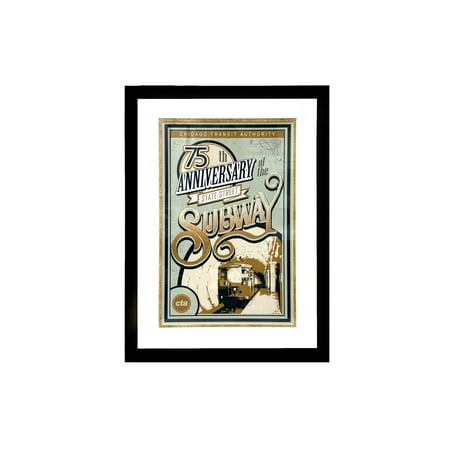 Framed Chicago Art - Chicago Transit (Subway State St - 75th Anniversary)