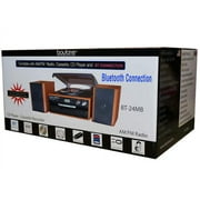 Boytone BT-24MB Bluetooth Turntable with Accessories Included, Mahogany