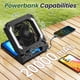 thumbnail image 4 of Ventilador con energía solar de 20000 mAh, ventilador recargable, ventilador con batería, ventilador portátil con 3 fuertes vientos y banco de energía, ventilador para persona para acampar al aire lib, 4 of 5