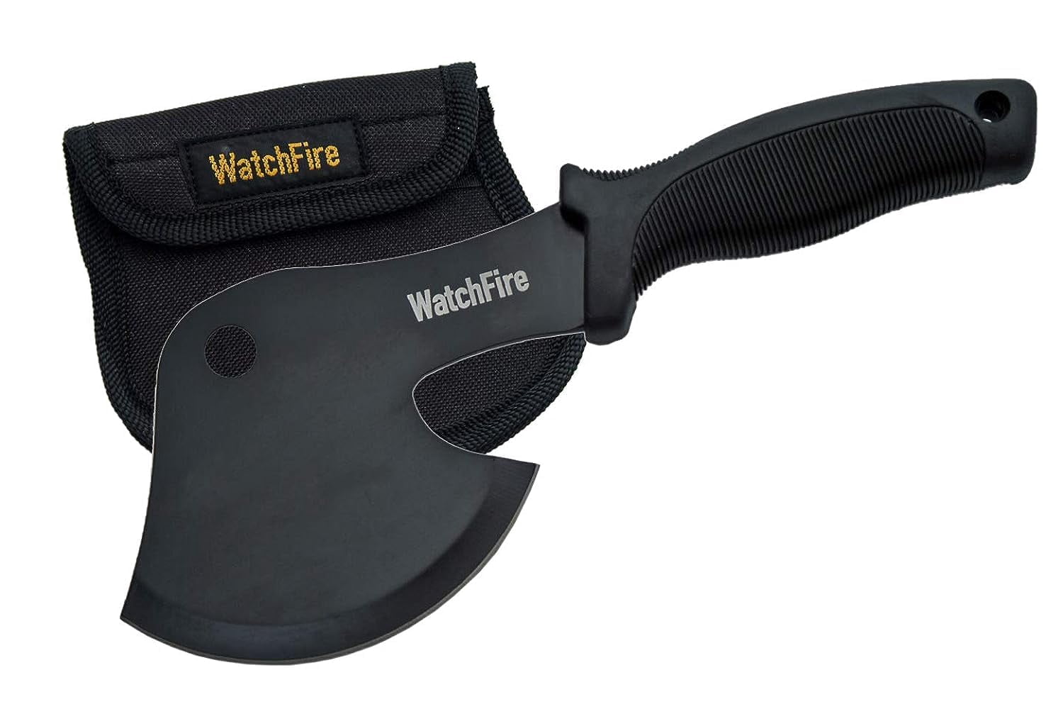 Rite Edge 10 Inch Hatchet Black Blade Finish Slip Resistant Handle with Nylon Sheath Compact Outdoor Camping Chopping Tool for Hiking and Utility