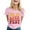 Pink, variant on MIXUE Womens Tops Summer Oktoberfest Letter Graphic Crew Neck Short Sleeve Casual Party Tshirts Outwear,Gray,L