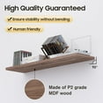 thumbnail image 4 of LANDMOK 12 Inch Deep Floating Shelf, 24 x12 Inch Large Wall Mounted Shelf for Kitchen, Bathroom, Living Room, Walnut (1 Pack), 4 of 7