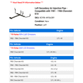 thumbnail image 2 of Left Secondary Air Injection Line - Compatible with 1981 - 1986 Chevy K10 1982 1983 1984 1985, 2 of 2