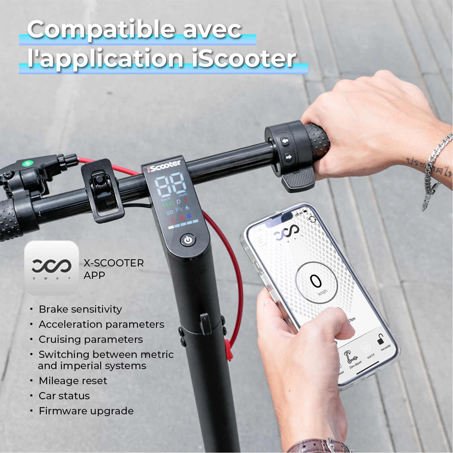 LiteFive LF7 500W Electric Scooter for Adult, Up to 22 Mph & 23 Miles Range Commuting E Scooter with Turn Signal, Dual Spring Damping, APP Control