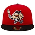 thumbnail image 2 of Men's New Era Red/Black Erie SeaWolves Theme Night Pepperoni 59FIFTY Fitted Hat, 2 of 6