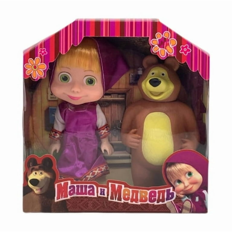 Lot Figurines Masha Et Michka - Set Ours Et Masha - Sbox - Occasion