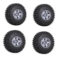 thumbnail image 2 of KLKCMS RC Wheel Rims Tires Spare Parts Accessories for Axial Axi00002 1 / 24 Trucks Titanium, 2 of 5