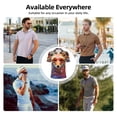 thumbnail image 6 of Daiia Color Splash Fox Portrait Pattern Men’s Polo Shirts,Solid Deck Shirt,Classic Fit, Breathable Cotton Polo for Casual and Sport Wear-XX-Large, 6 of 7