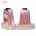 thumbnail image 2 of SEGO Grey/Pink/Purple/Blonde Long Lace Front Hair Wig Mixed Color Natural Wavy Synthetic Bob Hair Wigs For Women, 2 of 6