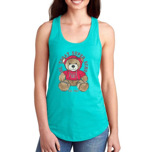 Cool Today Super School Bear Racerback Tank Women -Image by Shutterstock, Female x-Large