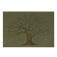 thumbnail image 1 of Tree Cutting Board, Illustration of a Big Tree on Antique Old Paper Vintage Style Art Design Print, Decorative Tempered Glass Cutting and Serving Board, Small Size, Olive Green, by Ambesonne, 1 of 1