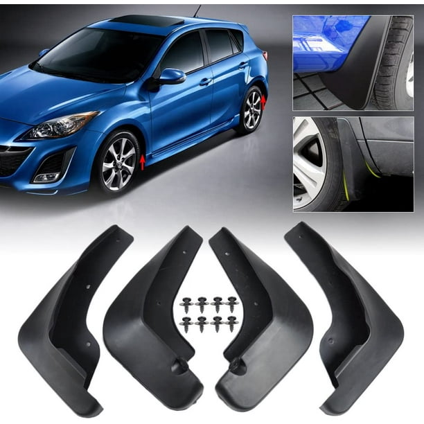 For Mazda 3 mud flaps splash guards front & rear 4 piece set 2009