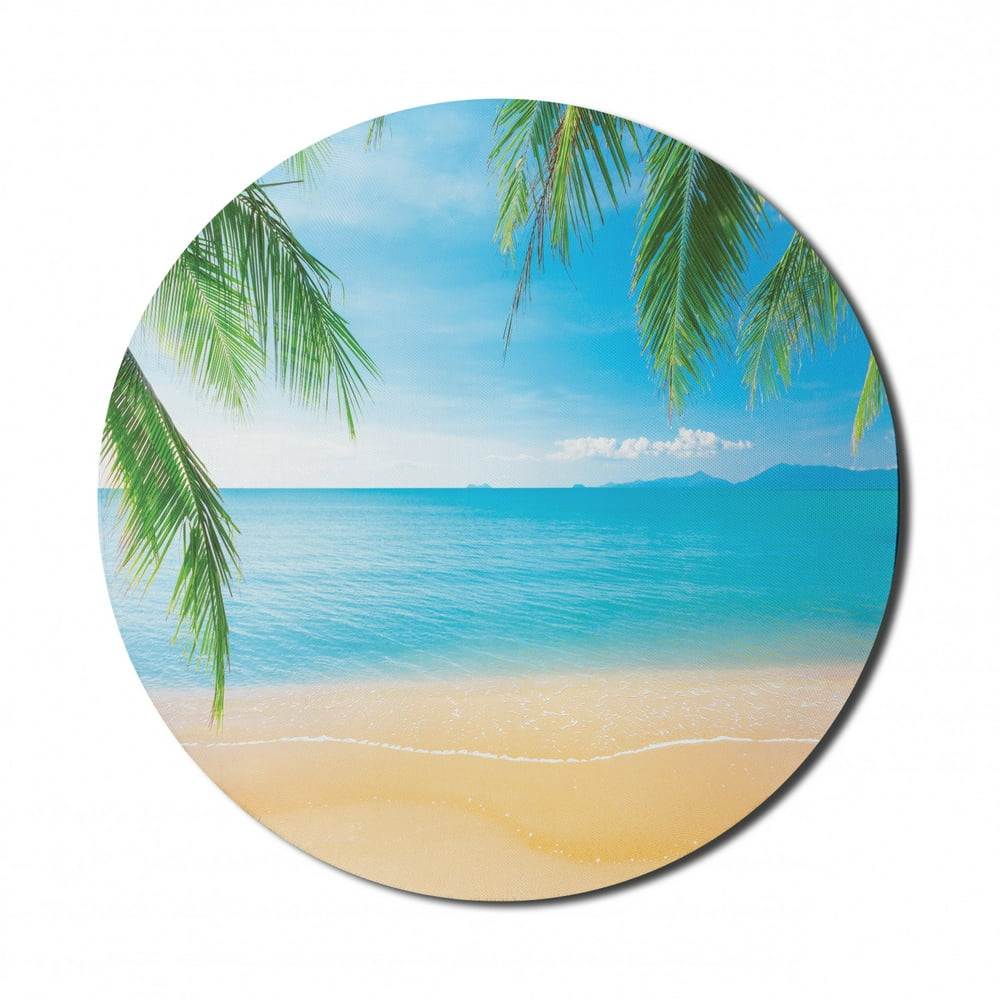 Beach Mouse Pad for Computers, Exotic Lagoon Sand Ocean Paradise ...
