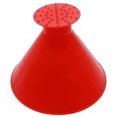 thumbnail image 2 of Ice Scraper Magic Funnel Snow Removal Tool Round for Car Windshield Cone-Shaped Car Snow Brush Scraper 2 in 1 Magical Car Ice Scraper and Funnel (Red), 2 of 8