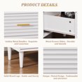 thumbnail image 4 of White Nightstand With Charging Station, Mid Century Modern Night Stands For Bedroom Bedside Table, Fluted Nightstand With Charger Station, 19" Modern Side Table With Outlets And Usb C Port, 2 Drawers, 4 of 9