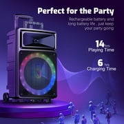Seenda Karaoke Machine with 2 Wireless Microphones, Bluetooth Speaker, and Portable PA System – Includes FM Radio and 12 Woofer for Party