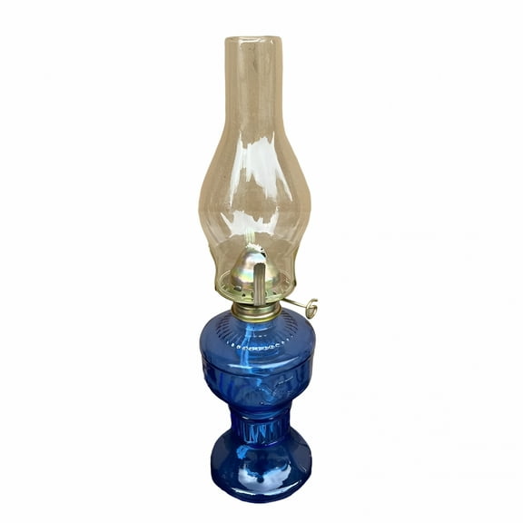 LAMIRO Large Glass Kerosene Oil Lamp Lantern Vintage Four-Claw Lamp Head Clear Glass Oil Lamps for Indoor Use Decor Lighting