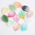 thumbnail image 2 of U8MO 10pcs 24x18mm Leaf Petal Shape Lampwork Crystal Glass Loose Pendants Beads DIY-Jade Half Pink, 2 of 4