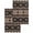 Chocolate, Tan, Black, Umber, variant on Ethnic Tribal Vintage Kitchen Dish Towels for Drying Dishes Set of 4, Traditional Geometric Boho Waffle Weave Microfiber Hand Tea Bathroom Towels Quick Dry & Absorbent Towel 15.7x23.6