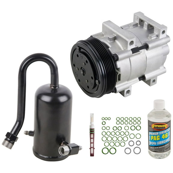 AC Compressor & A/C Repair Kit For Ford F250 F350 F-250 F-350 Super Duty 7.3L Diesel 1992 1993 w/ Factory AC - BuyAutoParts