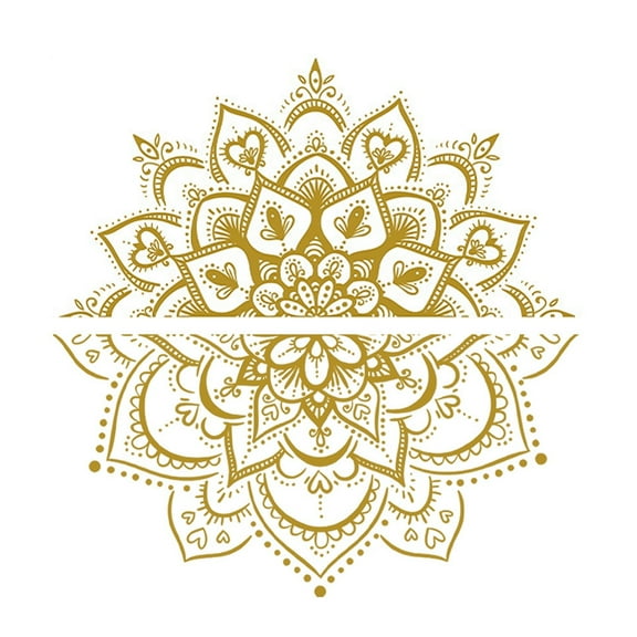 Girlsshop Mandala Lotus Vinyl Wall Sticker Lotus Flower Datura Zen Decor Decals Sticker