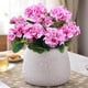thumbnail image 4 of 2 cestas colgantes de flores artificiales de geranio de seda para decoración de porche | Plantas de geranio artificial de plástico realistas | Decoración para interiores y exteriores, hogar, jardín,, 4 of 6