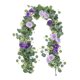 thumbnail image 1 of Guirnalda de flores artificiales de eucalipto con rosas, guirnalda de flores artificiales, enredadera de rosas falsas para centro de mesa, camino de mesa, decoración de fondo de pared, 1 of 8